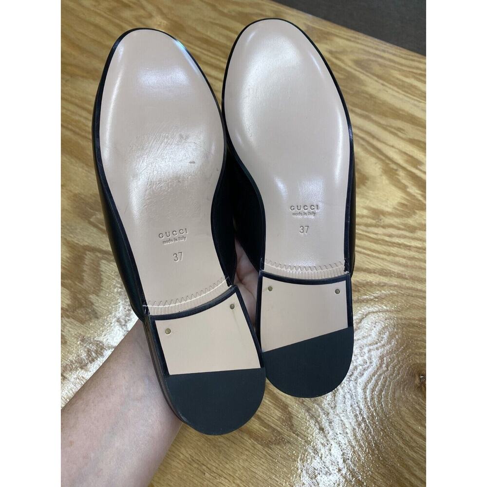 Gucci Princetown Slippers Women's 6.5 Black Leather Slip-On Walking Shoes L1 - Picture 14 of 15